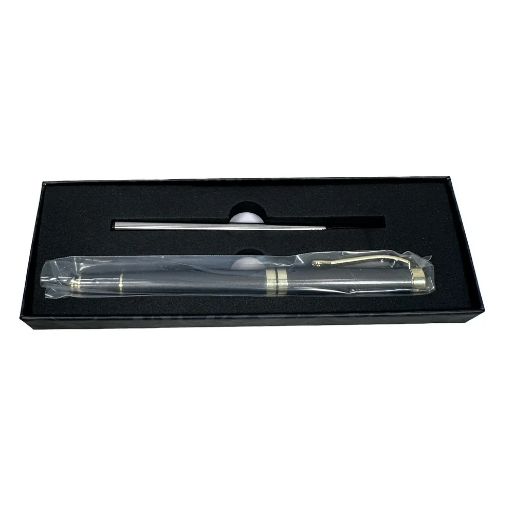 BEILUNER Gray and Gold 0.5mm Rollerball Pen Luxury Executive Writing Gift Box